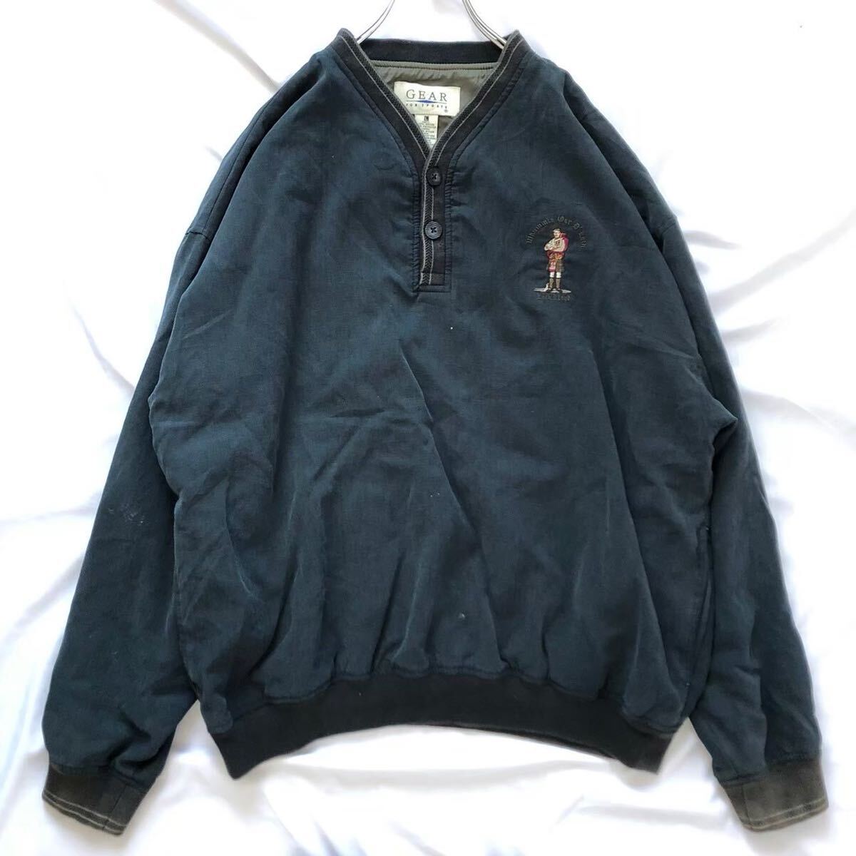 90s GEAR FOR SPORTS ハーフボタン スウェット L 香港製拍卖