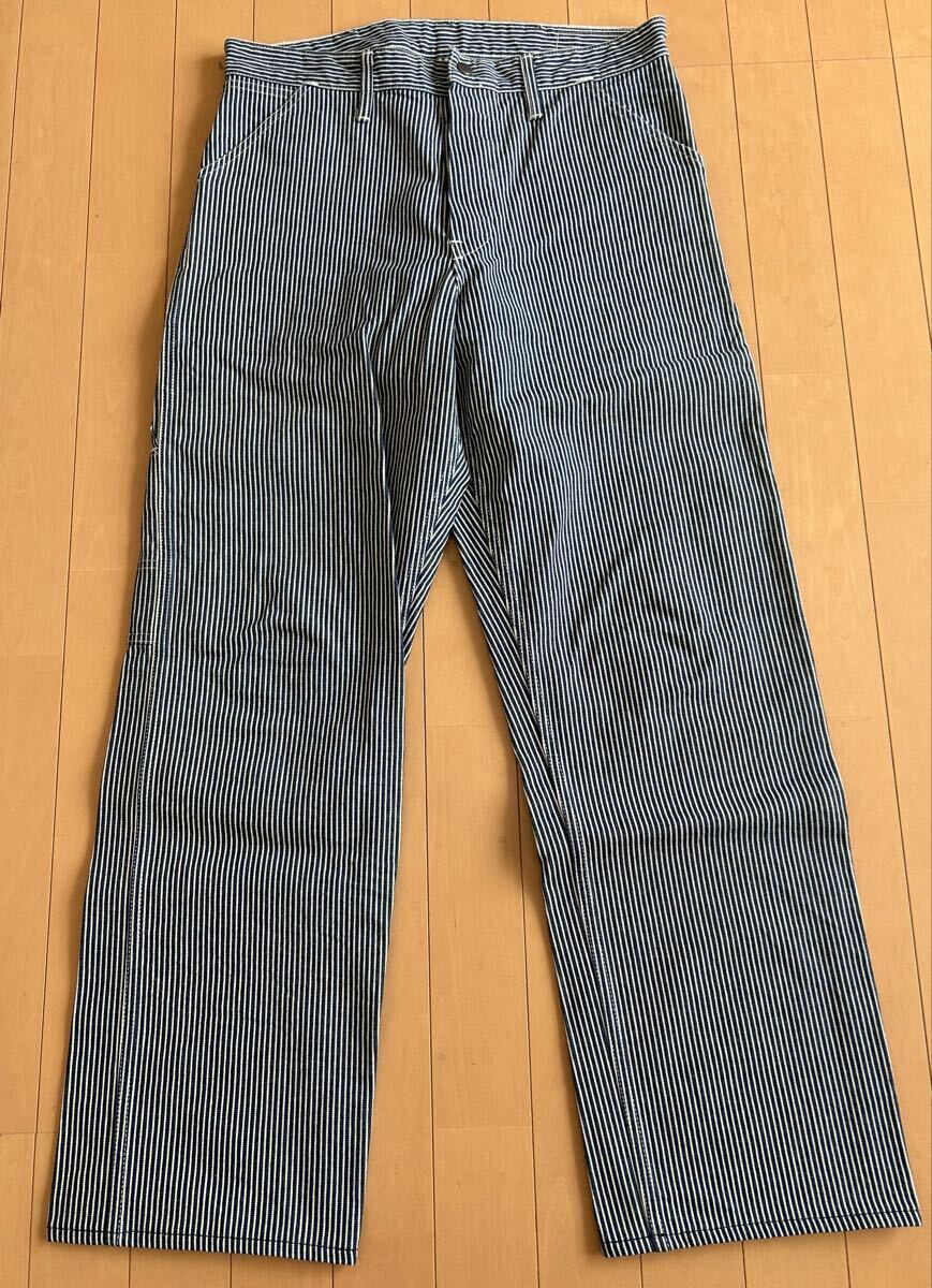 W32 HEADLIGHT ヒッコリーペインターパンツ東洋エンタープライズ  ヒッコリーストライプ ヒッコリーペインターパンツ拍卖