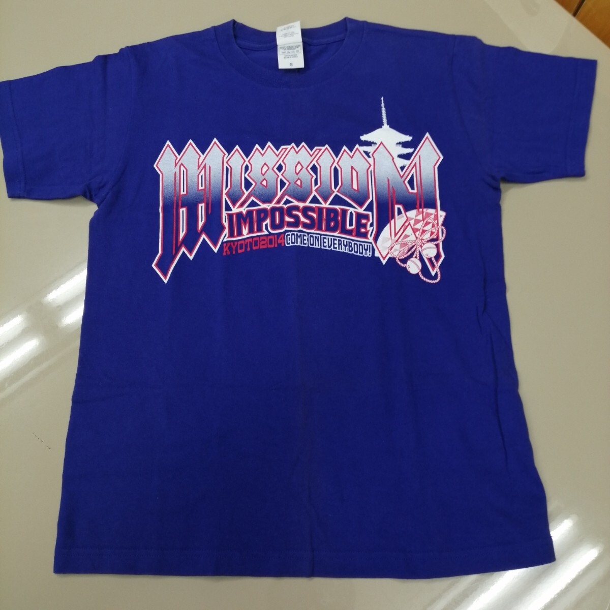 E10 バンドTシャツ フェスT 京都大作戦 2014 MISSION IMPOSSIBLE KYOTO ブルー 10-FEET アジカン ホルモン ロットングラフティ 横山健拍卖