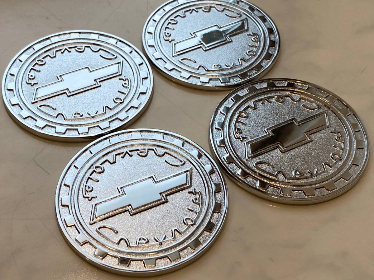 ★☆Chevrolet chips シボレーチップ メタルチップ クローム 57ミリ ゼニス デイトン ローライダー シボレー ボータイ インパラ★☆拍卖