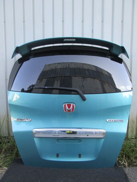 ホンダ フリードスパイク GP3 ハイブリッド 無限リアスポイラー付き リアゲート/バックドア/リアドア 美品 グリーン色(カラー№BG59M)拍卖