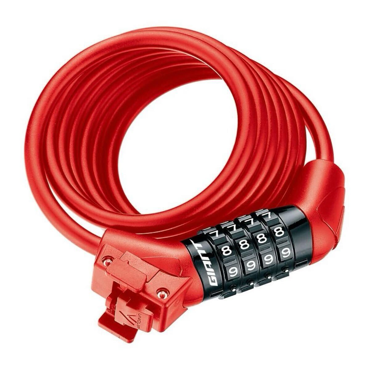 ★未使用 GIANT/ダイヤルワイヤー錠 Flex Combo Uniclip 鍵 レッド拍卖