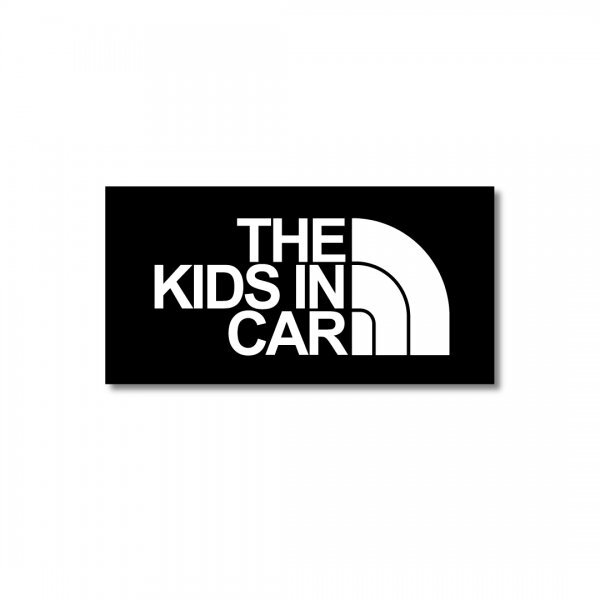 キッズインカー ステッカー マットラミネート 新品 防水 耐光 UVカット H120mmxH60mm Kids in car かわいい シンプル おしゃれ ブラック拍卖