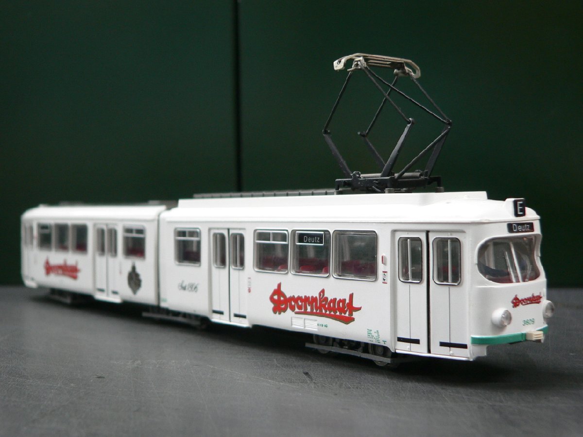 *もけいや松原* ROCO 43194 KVB デュワグ GT6 ケルン市電 2車体連接トラムM付 広告塗装 付属品未使用 DC2線式拍卖
