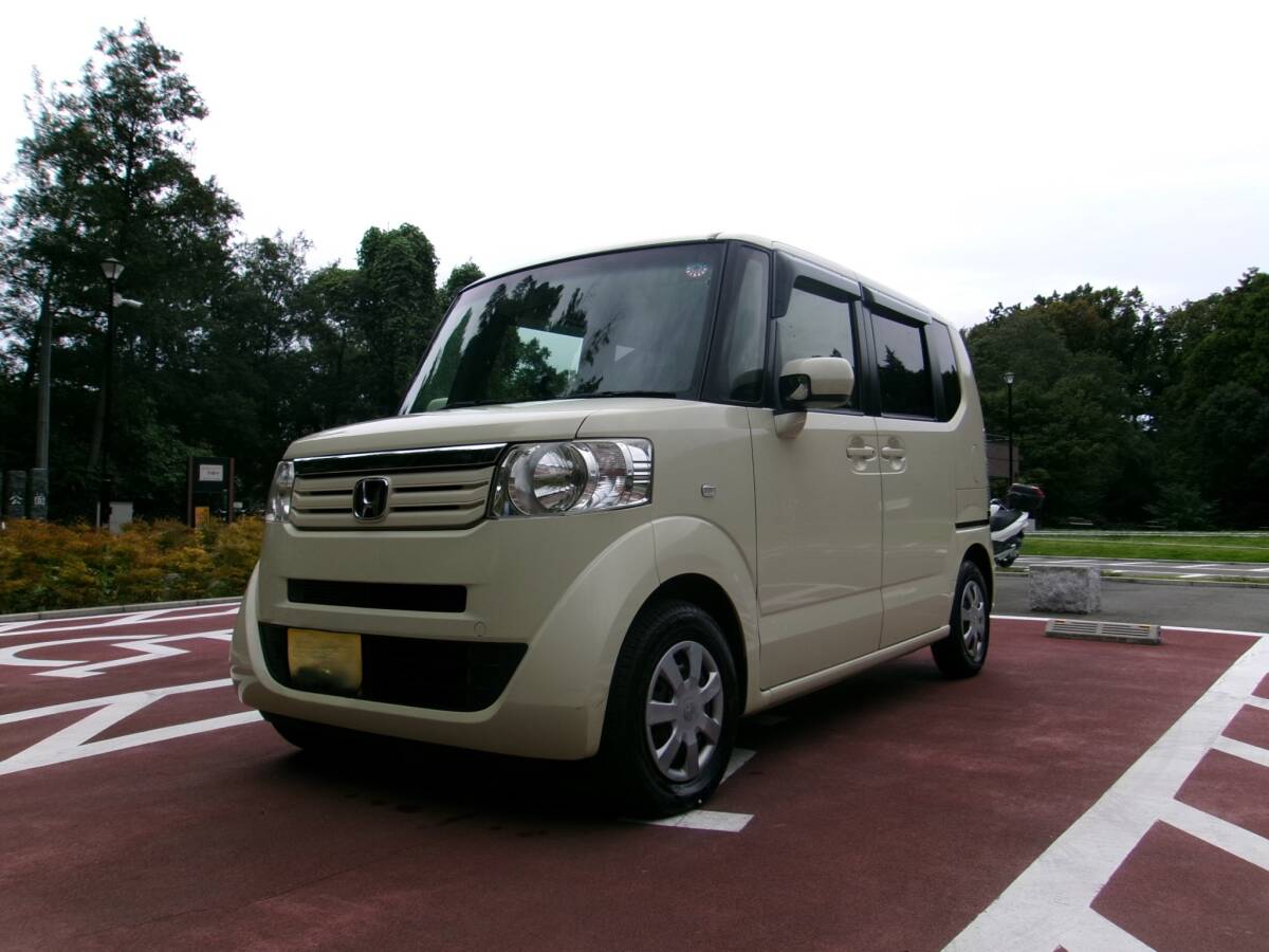 ¥10000 個人出品 78000km 女性ワンオーナー ホンダN-BOX 陽だまりアイボリー 無事故・修復歴なし拍卖