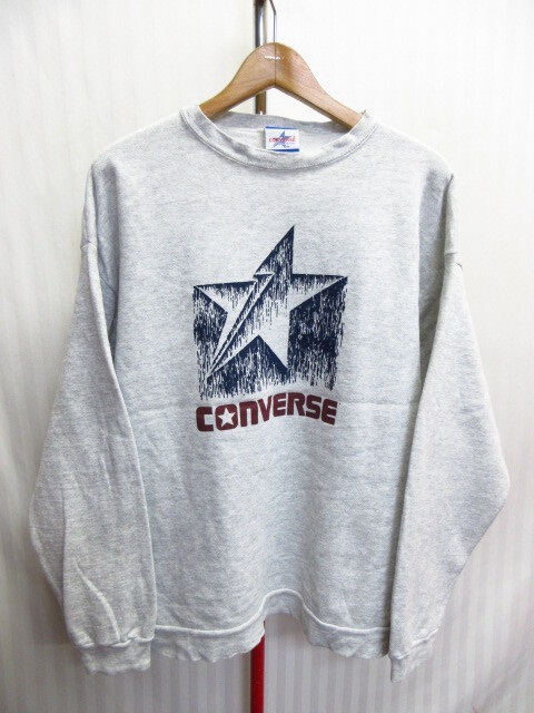 USA製 コンバース オールスター 90sヴィンテージ トレーナー メンズUS L XLサイズ グレー アメリカ製スウェット ジャージトップ09263拍卖