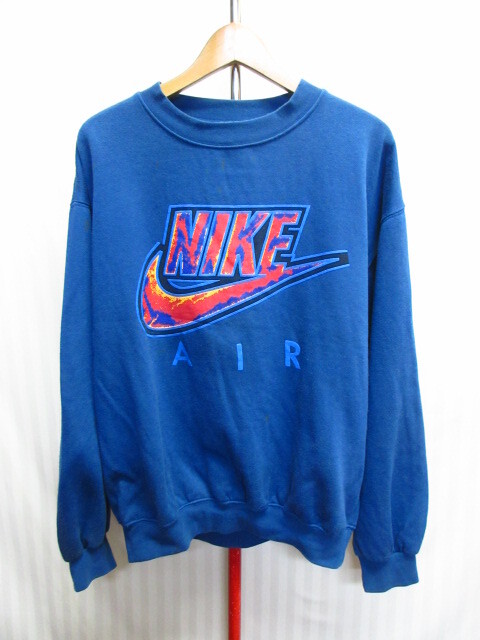 ナイキ 90sヴィンテージ ビッグスウォッシュロゴ トレーナー メンズL スウェットトレーナー 長袖スウェットジャージトップ 09301拍卖