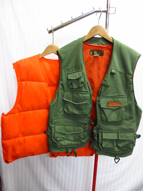 FLOAT ライフジャケット フリーサイズ メンズL XL カーキ オレンジ フローティングベスト 釣り フィッシングベスト マリンベスト 10032拍卖