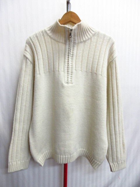 Armorlux(アルモリュクス) 90sヴィンテージ セーター メンズ3 アイボリー系 マリンニットカットソー ウールジャケット ブルゾン 10032拍卖