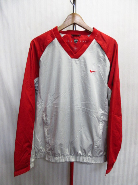 ナイキ NIKE GOLF 00sヴィンテージ ウインドブレーカー メンズM スウォッシュロゴ刺繍ナイロンジャージトップ ゴルフジャケット10093拍卖