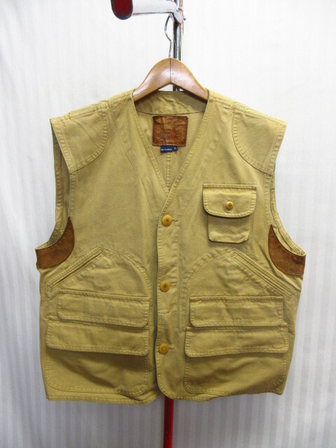 ラルフローレン SPORTSMAN 90sヴィンテージ ハンティングベスト メンズM キャンバスジャケット ダック地ワークベスト ブルゾン10103拍卖
