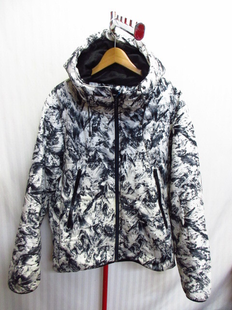 ワークマン FIND OUT 総柄ジャンパー メンズ3L LLL 中綿ワークジャケット 防寒保温ワークウエア フード付きブルゾン コート 10142拍卖