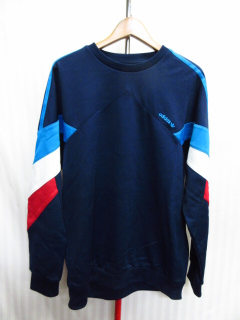 アディダス 80sヴィンテージ復刻 トレーナー メンズ2XL XXL ジャージトップ トラックジャケット トレフォイル刺繍ブルゾン 10162拍卖