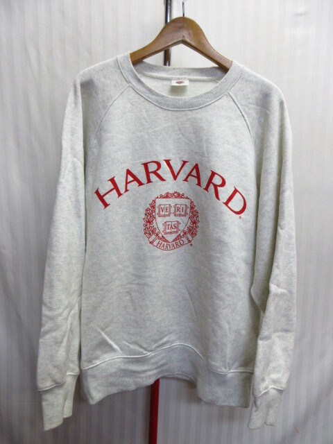 ハーバード大学 トレーナー メンズXL LL 裏起毛スウェットトレーナー GU ジーユー カレッジスウェットジャージトップ カットソー10162拍卖