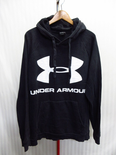 アンダーアーマー パーカー メンズXXL 黒 スウェットフーディー スポーツパーカー フード付きジャージトップ フーデッドトレーナー10172拍卖