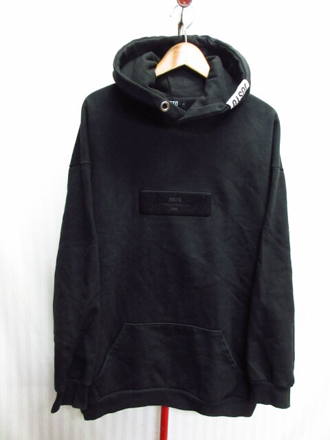 JUSTO ジュスト パーカー メンズS オーバーサイズ ビッグシルエット スウェットフーディー 黒 韓国ブランド フード付ジャージトップ10232拍卖
