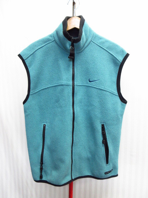 ナイキACG NIKE ACG 90sヴィンテージ フリースベスト メンズL スウォッシュロゴ刺繍アウトドアジャケット ブルゾン ジャンパー 10232拍卖