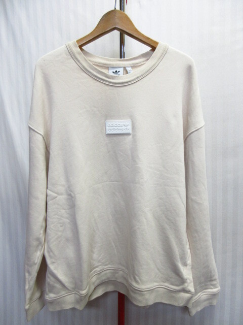 アディダス トレフォイル トレーナー メンズO XL LL ベージュ系 スウェットトレーナー ジャージトップ 三つ葉トラックジャケット 10244拍卖