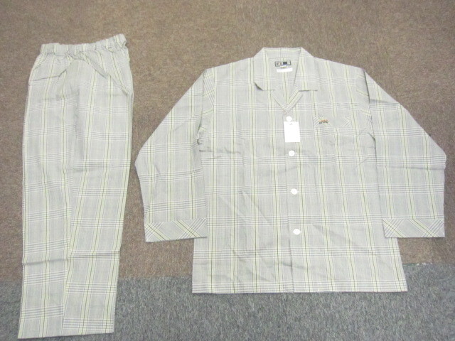 未使用 DAKS ダックス パジャマ上下セットアップ メンズL パジャマシャツ&パンツ チェック柄リラックスウエア上下 ルームウエア10049拍卖