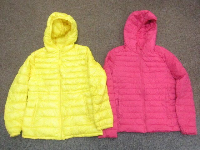 ユニクロ ウルトラライトダウンパーカー 2枚セット SIZE L 軽量ダウンジャンパー ダウンフーディー 保温防寒ロングダウンジャケット11009拍卖