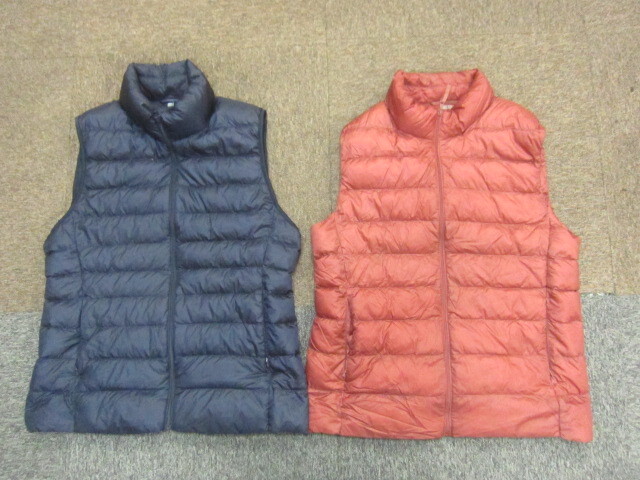 ユニクロ ウルトラライトダウンベスト 2枚セット SIZE XL LL 軽量ダウンジャケット インナーダウンウエア 防寒保温ライナーダウン11009拍卖
