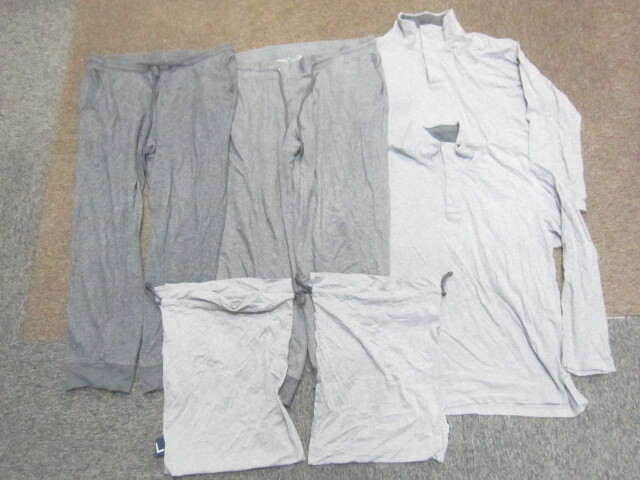 ANA 全日空 リラックスウエア上下セットアップ 2組4枚セット グレー メンズL トレーナー スウェットパンツ パジャマ ルームウエア10259拍卖