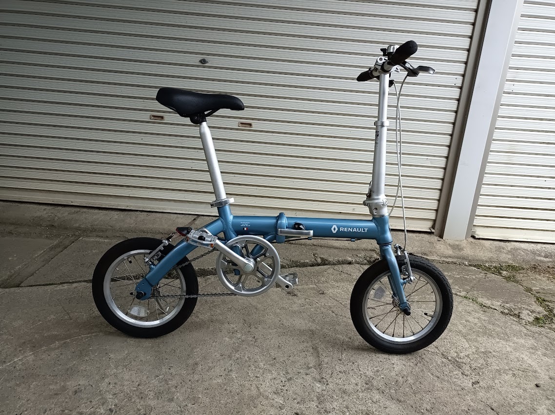 ブルー RENAULT ルノー 14インチ 折りたたみ自転車 折り畳み自転車 折畳自転車拍卖