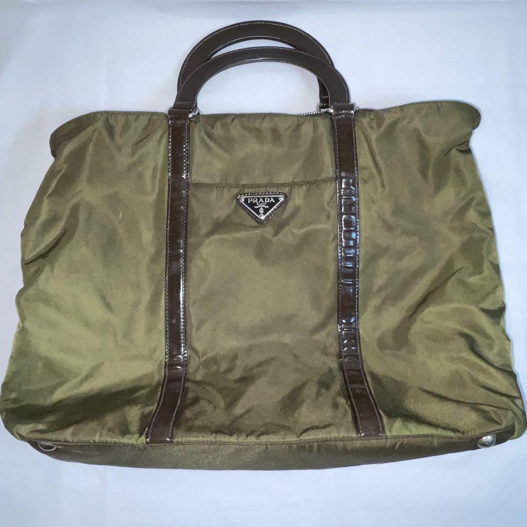 PRADA プラダ トートバッグ 2WAYショルダー レザー ナイロン 三角ロゴ拍卖
