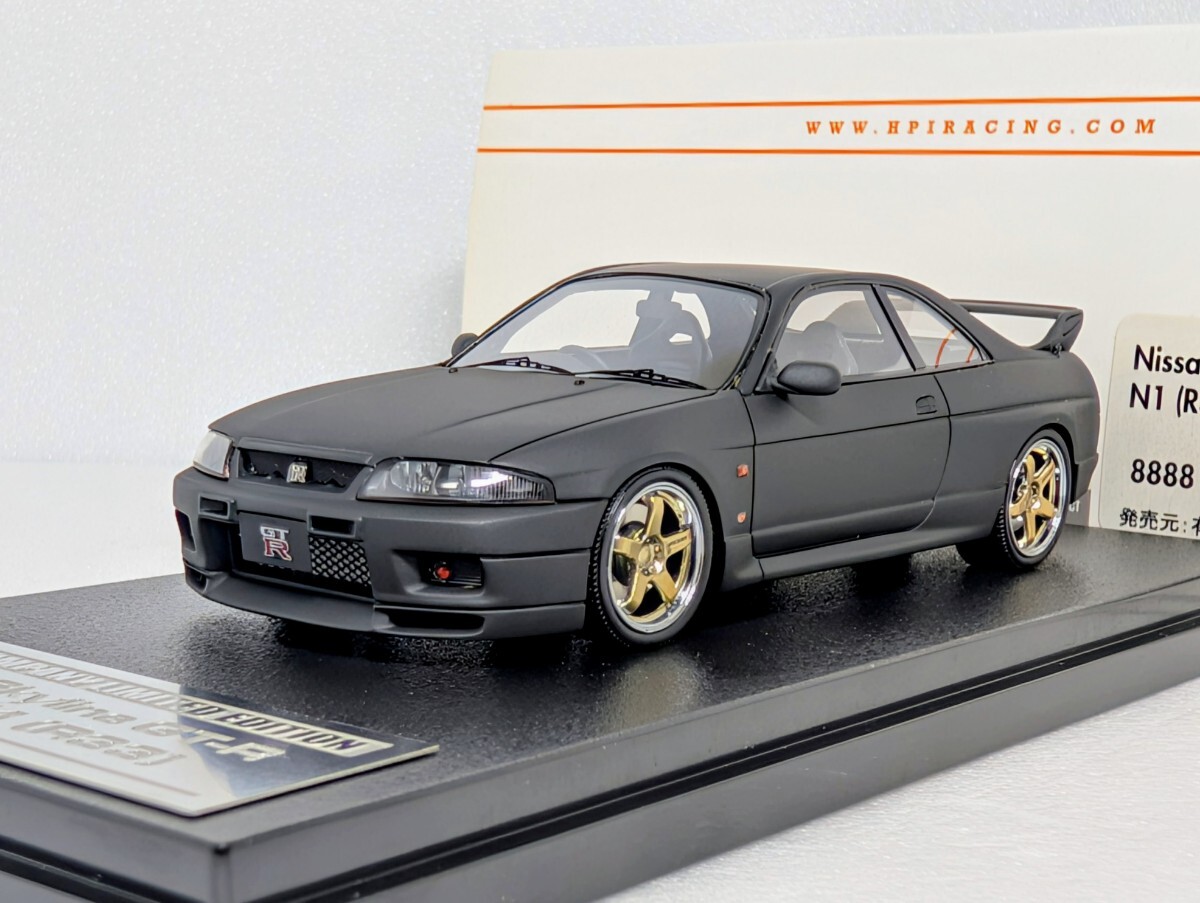 hpi-racing 8888 1/43 Nissan Skyline GT-R V-spec N1 R33 Mat Black スカイライン ニッサン 日産 マットブラック拍卖