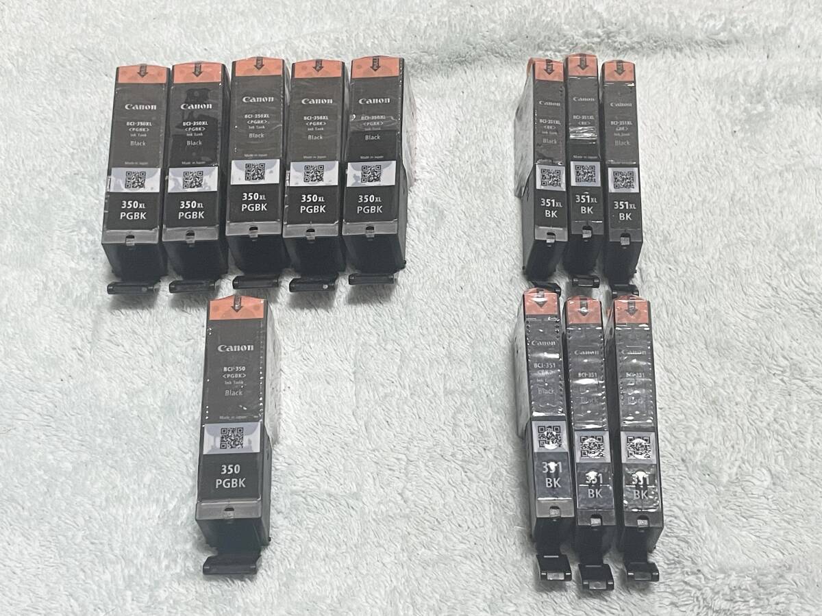 【匿名送料無料】新品即決【計12個】Canon純正インク 350XL/350 PGBK フォトブラック★351XL/351 BK ブラック拍卖