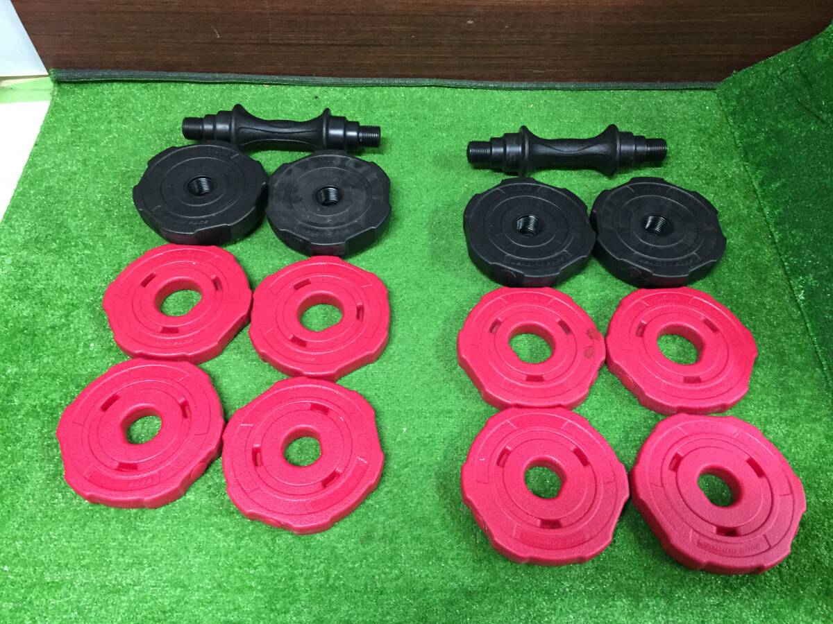 Leading Edge リーディングエッジ 可変式ダンベル 1.8×4 1.5×4 1.1×4 バー×2 計17.6kg 筋トレ トレーニング用品 5-7拍卖