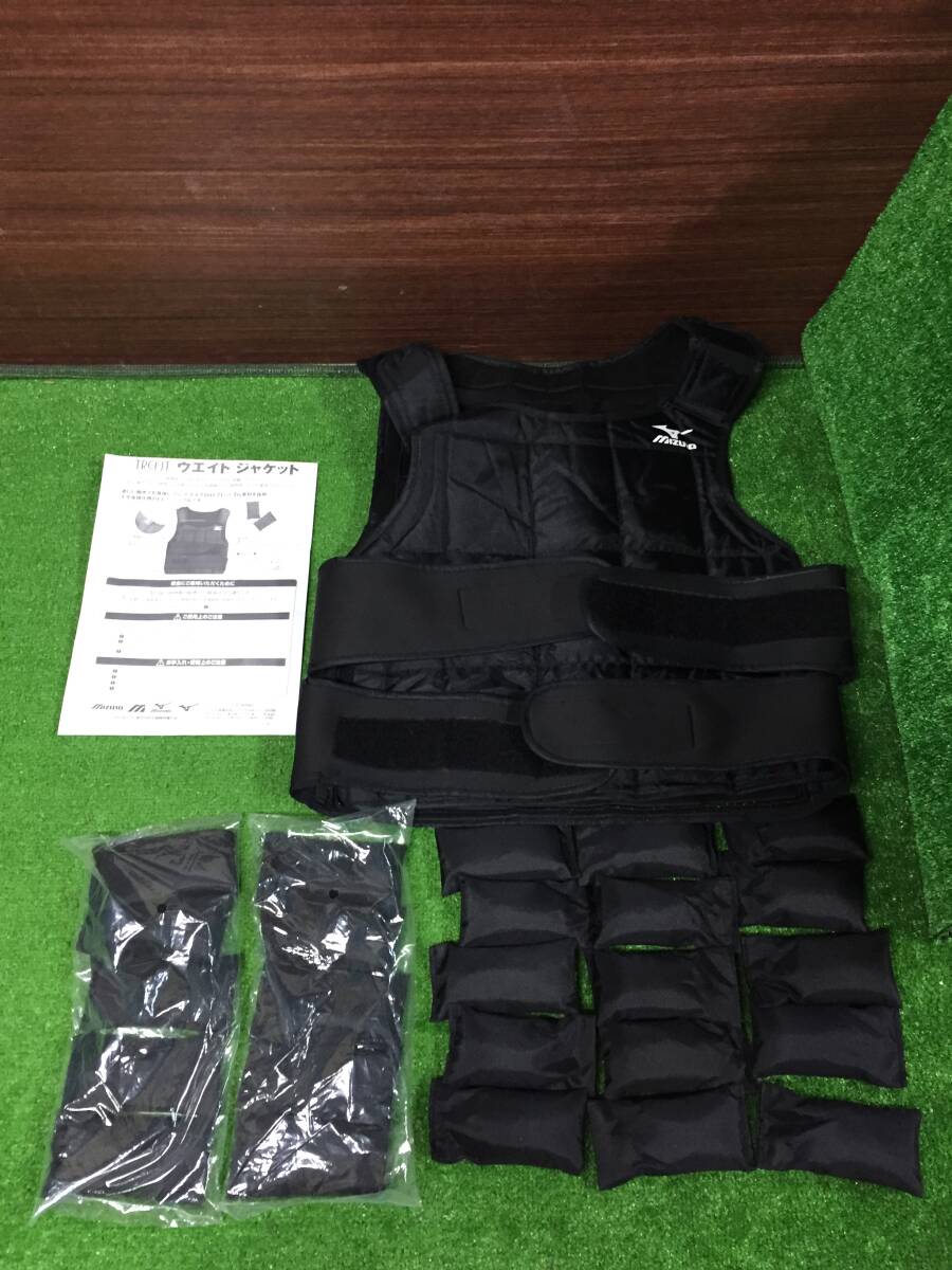 ♪ MIZUNO ミズノ ウエイトジャケット ブラック ベスト500g オモリ 380g×25個 下半身強化用トレーニング 2-23 拍卖