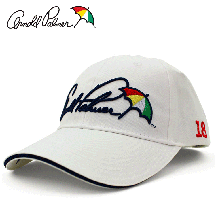 Arnold Palmer キャップ APCP-10【アーノルドパーマー】【ゴルフ】【帽子】【ホワイト】【フリーサイズ】【Cap/Visor】拍卖