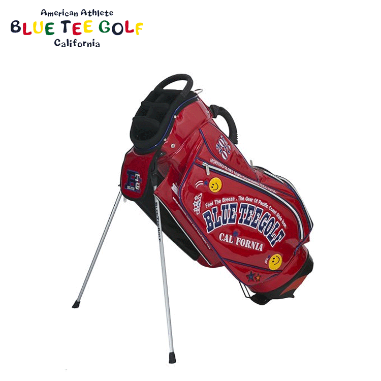 BLUE TEE GOLF エナメル スタンドキャディバッグ 9型 BTG-CB012【ブルーティーゴルフ】【レッド】【CaddyBag】拍卖