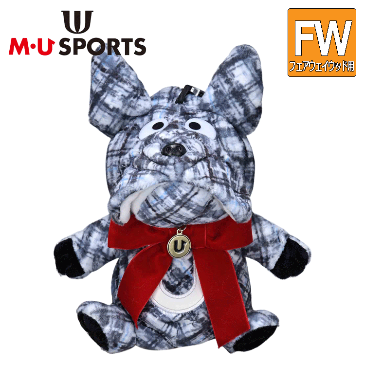 M・U SPORTS バイアスチェック柄 フェアウェイウッド用 ヘッドカバー 703J6512【MUスポーツ】【FW用】【ブラック】【アーモ】【HeadCover】拍卖