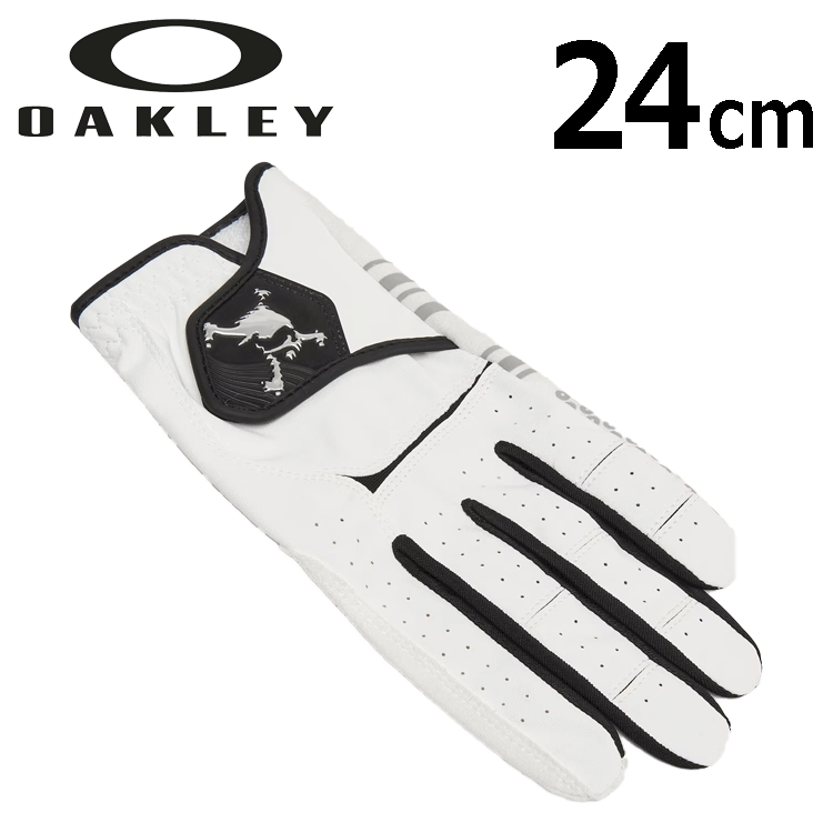OAKLEY FOS901696 SKULL GOLF GLOVE 18.0【オークリー】【ゴルフグローブ】【左手用】【100/White】【24cm】【Glove】拍卖
