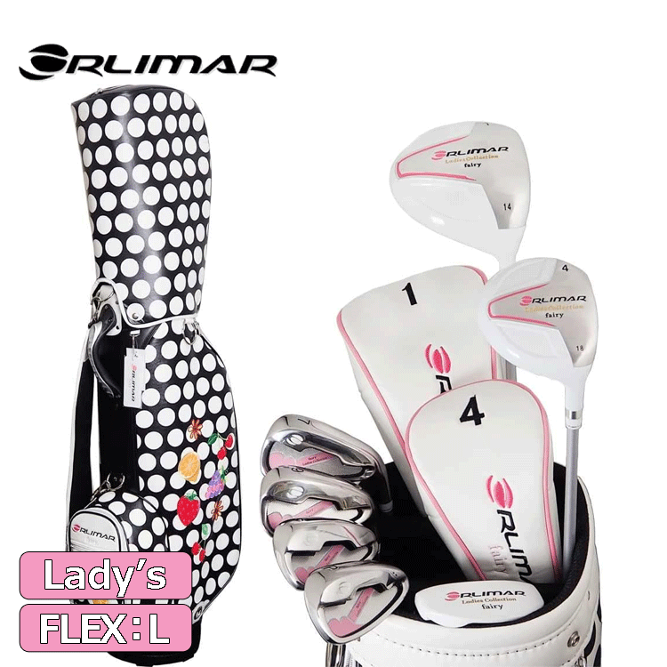 【レディース】ORLIMAR ORM-Fairy 7本セット CB/HC付【オリマー】【ゴルフセット】【女性用】【7本組】【FLEX:L】【Black】【ClubSet】拍卖