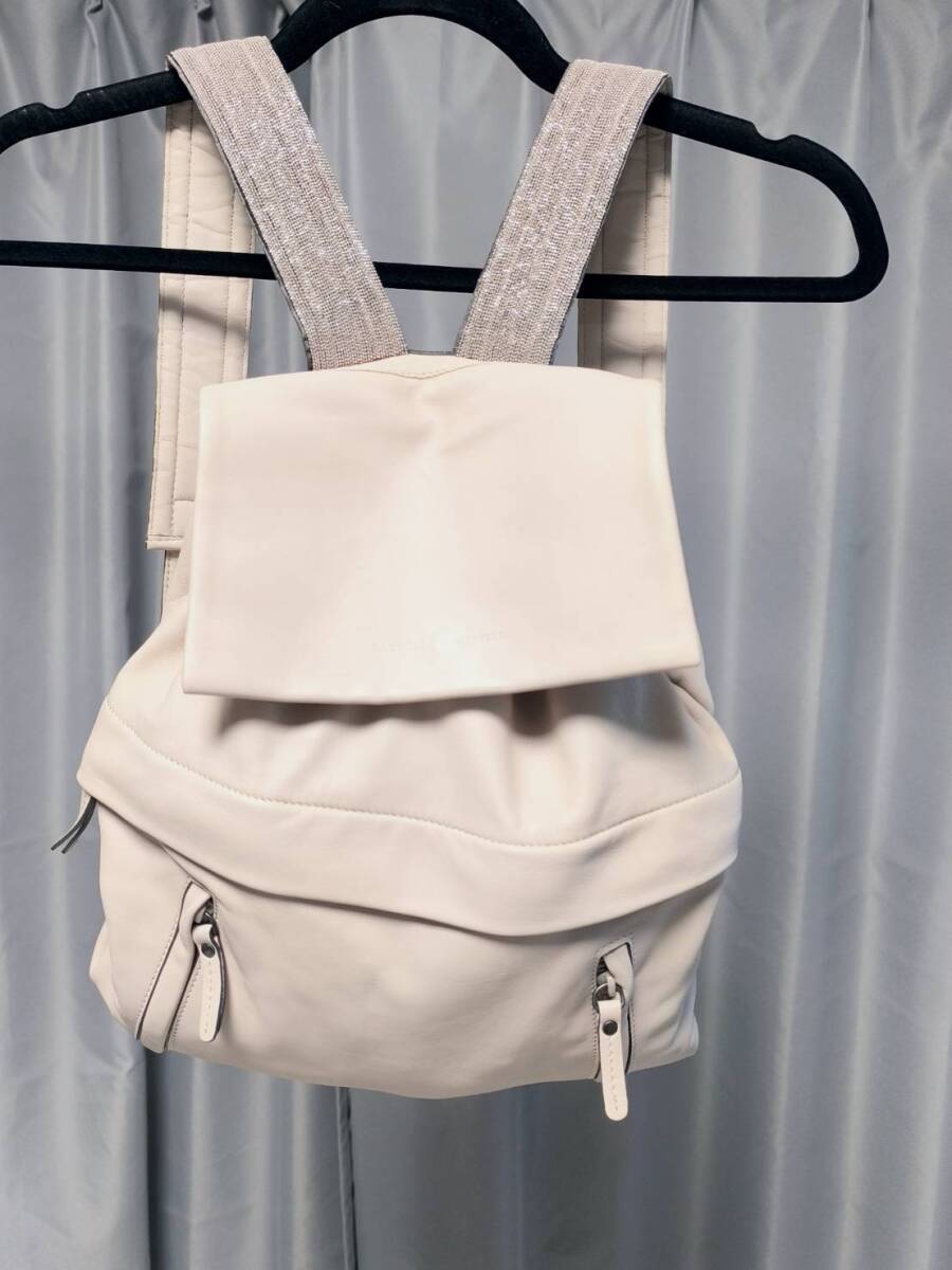 【1円スタート】ブルネロクチネリ BRUNELLO CUCINELLI リュックパック リュック レザー ライトベージュ レディース 美品拍卖