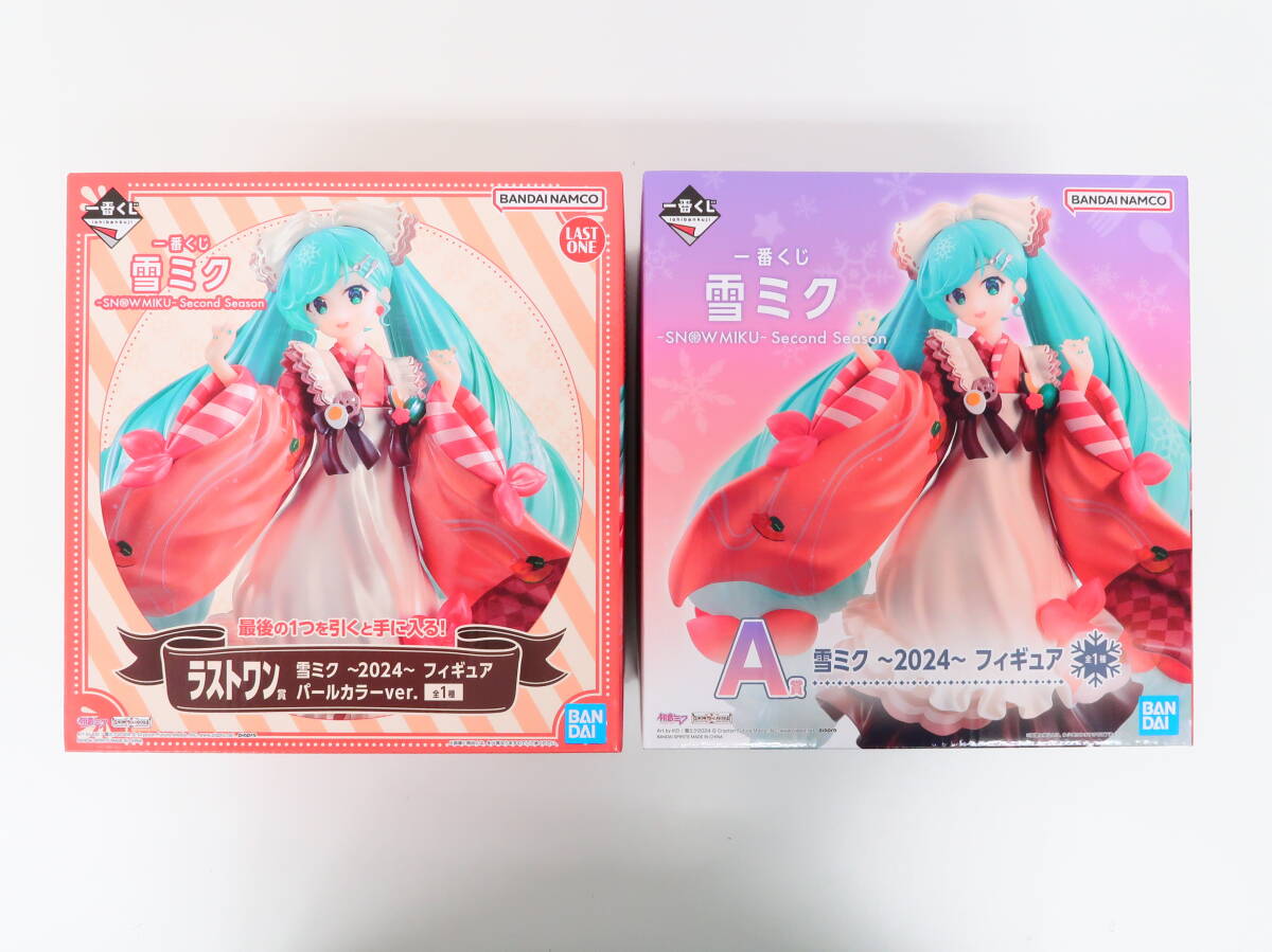 yo1122/【未開封】2点セット 一番くじ 雪ミク ~SNOW MIKU~ Second Season/A賞 雪ミク ~2024~ フィギュア/ラストワン パールカラーver.拍卖