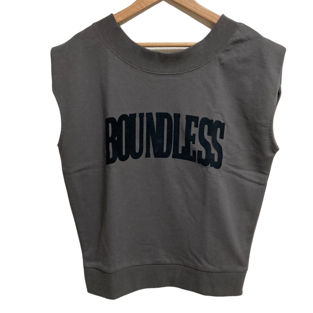 美品 25SS GALLARDAGALANTE ガリャルダガランテ オフショルロゴスウェットTシャツ フリーサイズ チャコールグレー拍卖