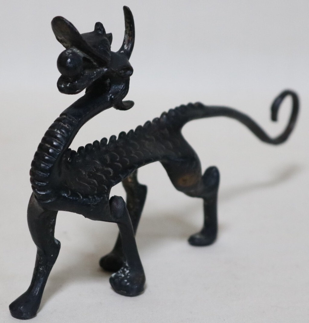 筆置き 単龍戯珠銅製筆架筆掛け    DL02拍卖