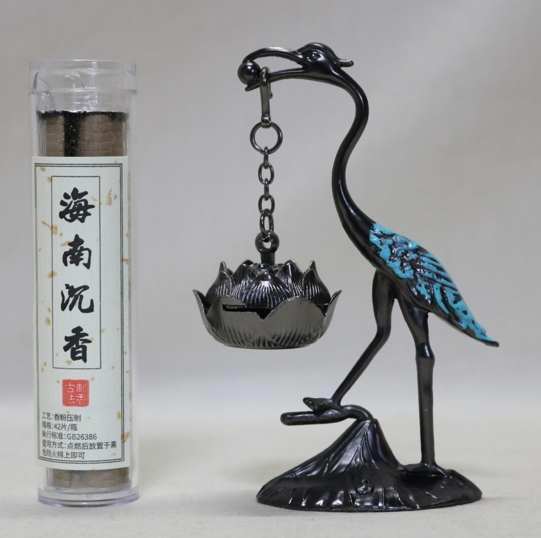 香炉 仙鶴吊香炉と唐土香のセット    DY26拍卖