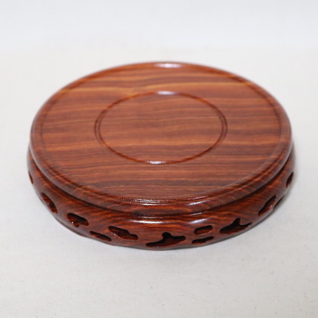 台座 花台・香炉台・飾台 唐木紅木 10.1㎝    DP33拍卖