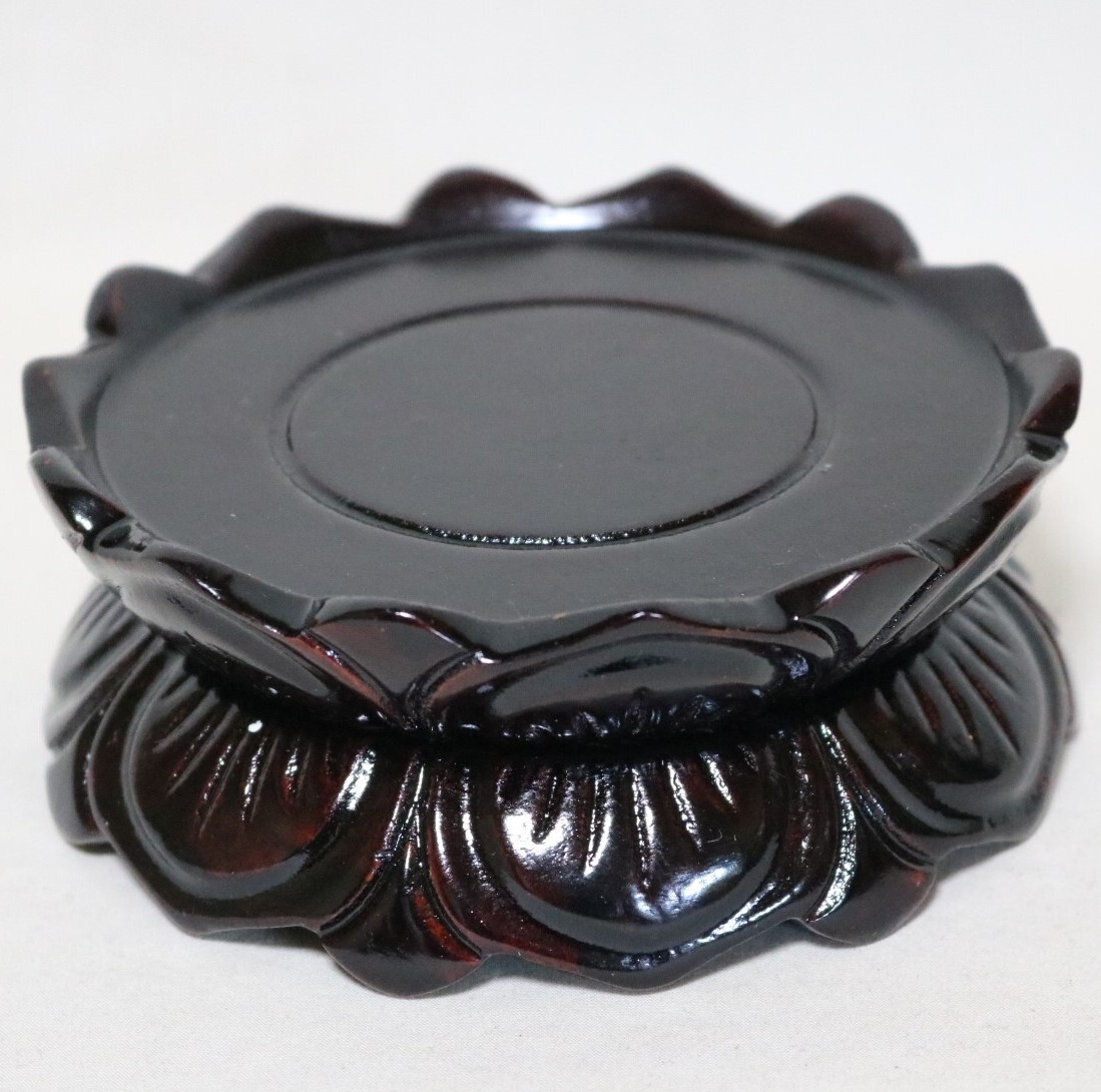 台座 仏像台座 須弥壇 唐木紅木 9.5㎝    DH15拍卖