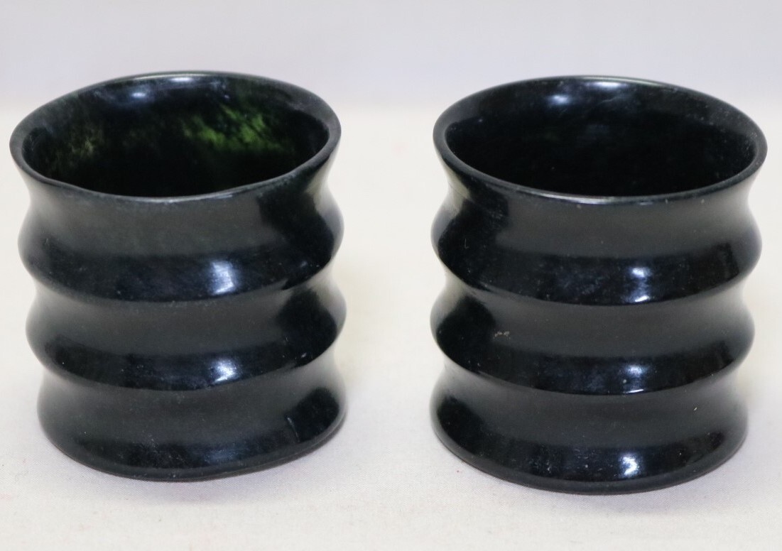 唐土原石ぐいのみ 二個組 直径4.8㎝    AG09拍卖