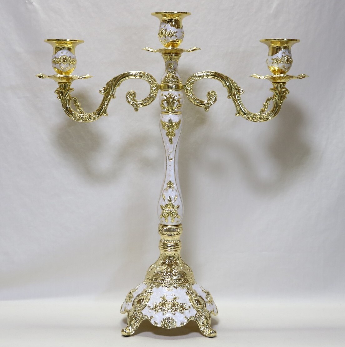 キャンドルスタンド欧風復古 三灯燭台    DV03拍卖