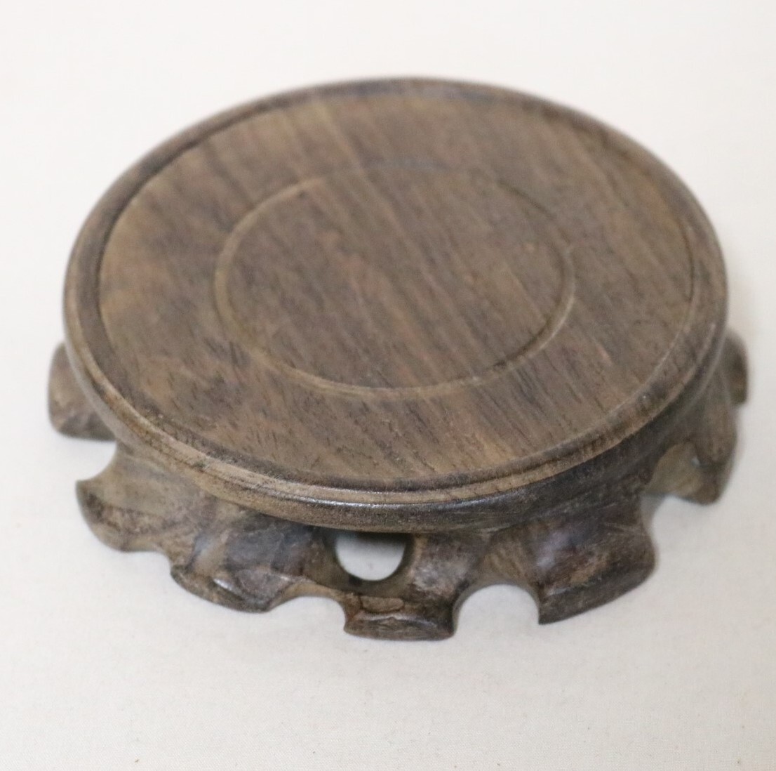 台座 花台・香炉台・飾台 唐木紅木 8.3㎝    DQ21拍卖