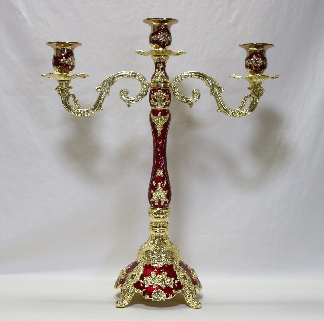 キャンドルスタンド欧風復古 三灯燭台    DV01拍卖