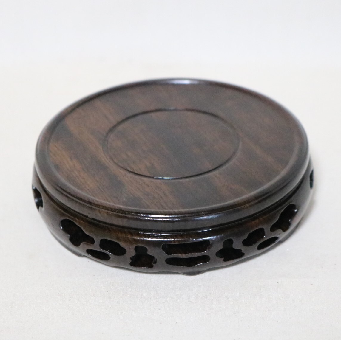 台座 花台・香炉台・飾台 唐木紅木 9.0㎝    DP25拍卖