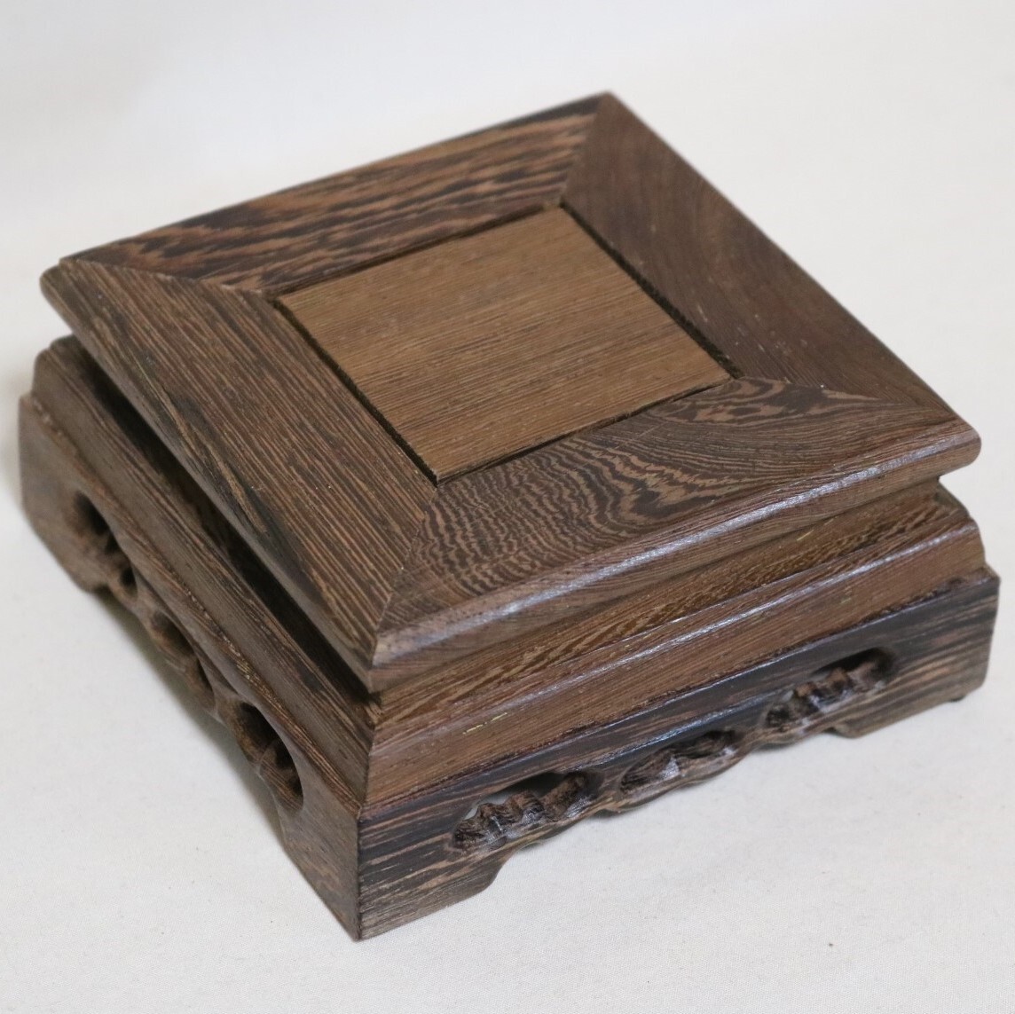 台座 花台・香炉台・飾台 唐木紅木 9.3×9.3    DH25拍卖